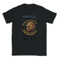 T-shirt Lion Never Give Up – Badge denim
