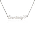 Collier prénom en forme de cœur - Sans MC