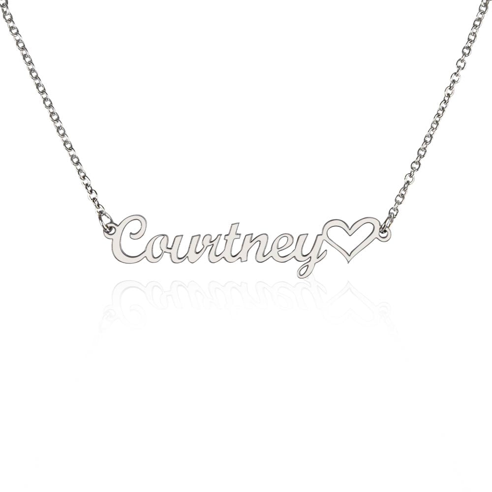 Collier prénom en forme de cœur - Sans MC