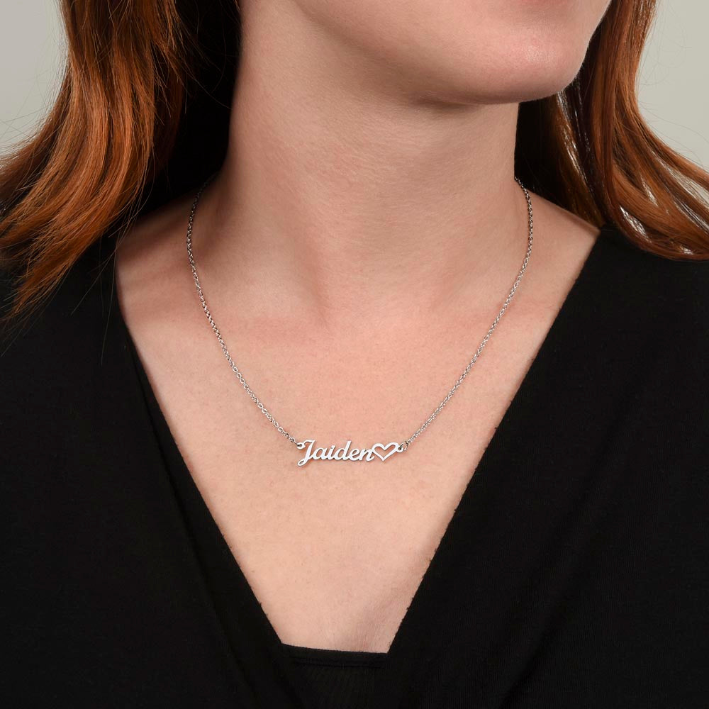 Collier prénom en forme de cœur - Sans MC