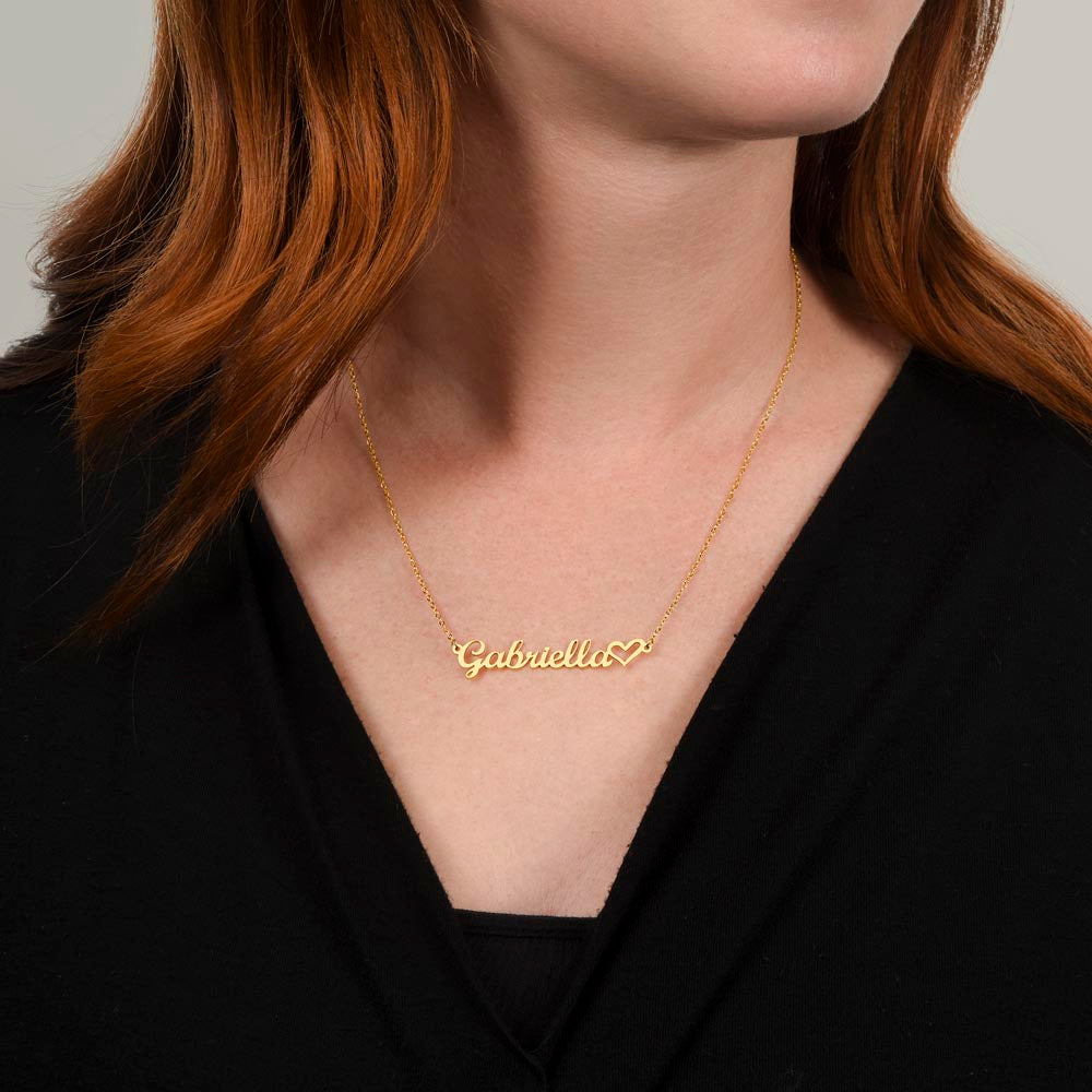 Collier prénom en forme de cœur - Sans MC