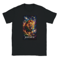 T-shirt Lion Never Give Up – Design galaxie
